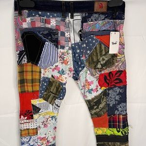 Supreme Multicolor Patchwork Skinny Jeans